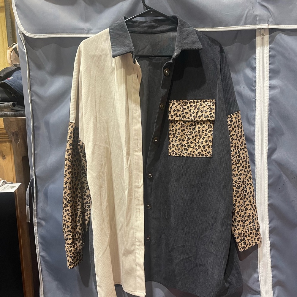 Gray Button-Up Jacket